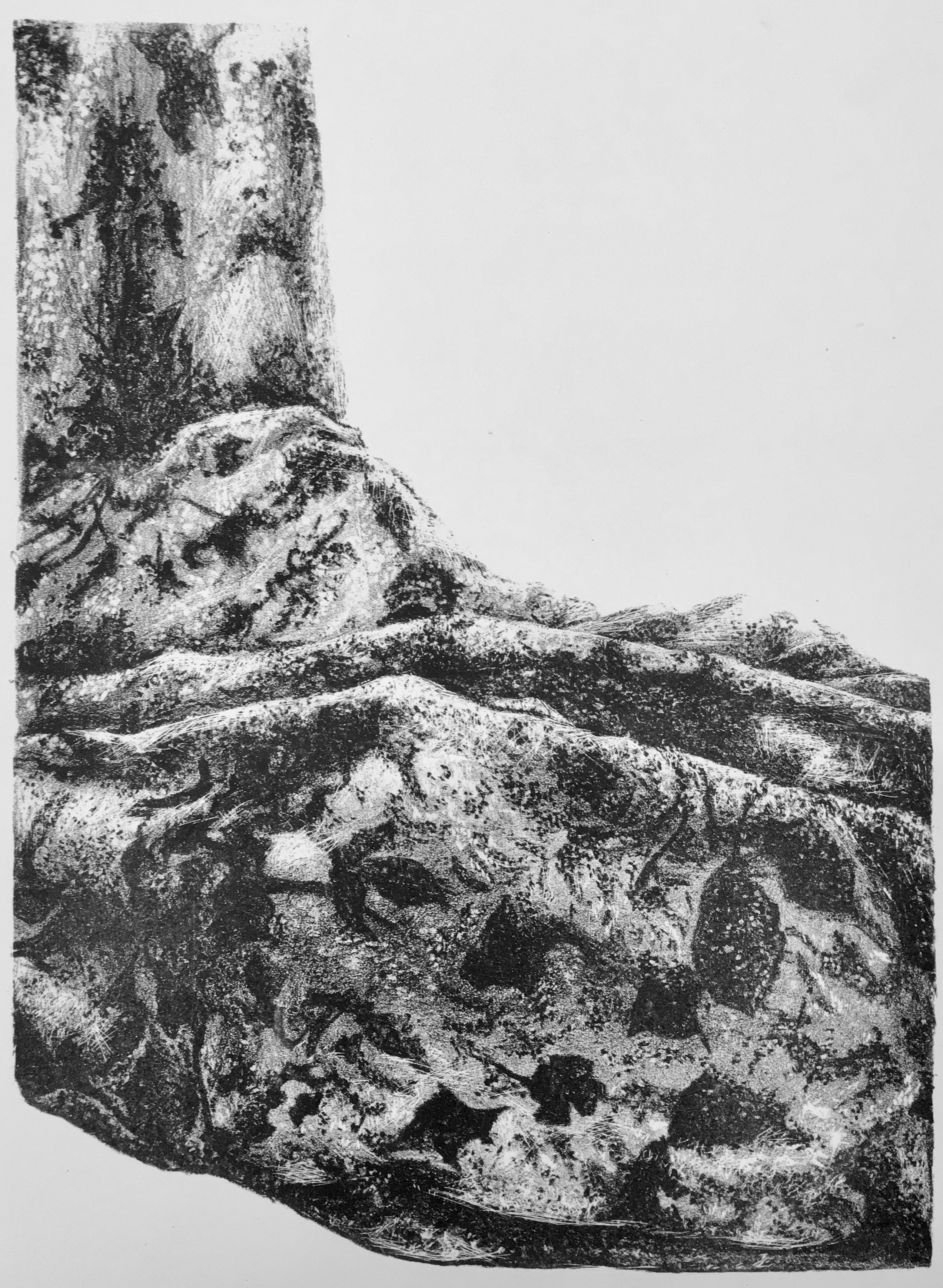 Custom artwork by Ashley Wiard - M (Lithograph on Stonehenge polar white paper )