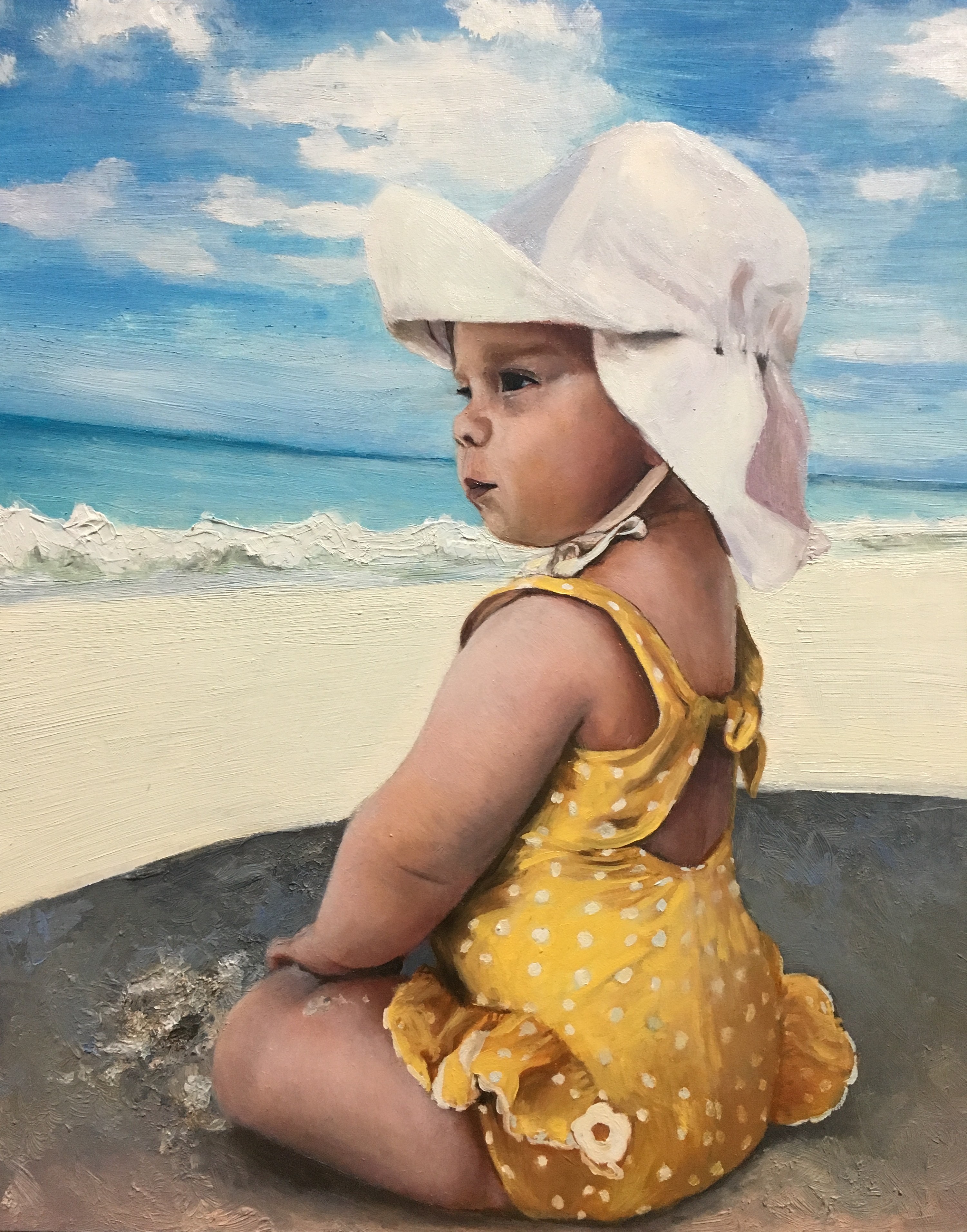 Custom artwork by Ashley Wiard - Leanna (Oil on gessobord)